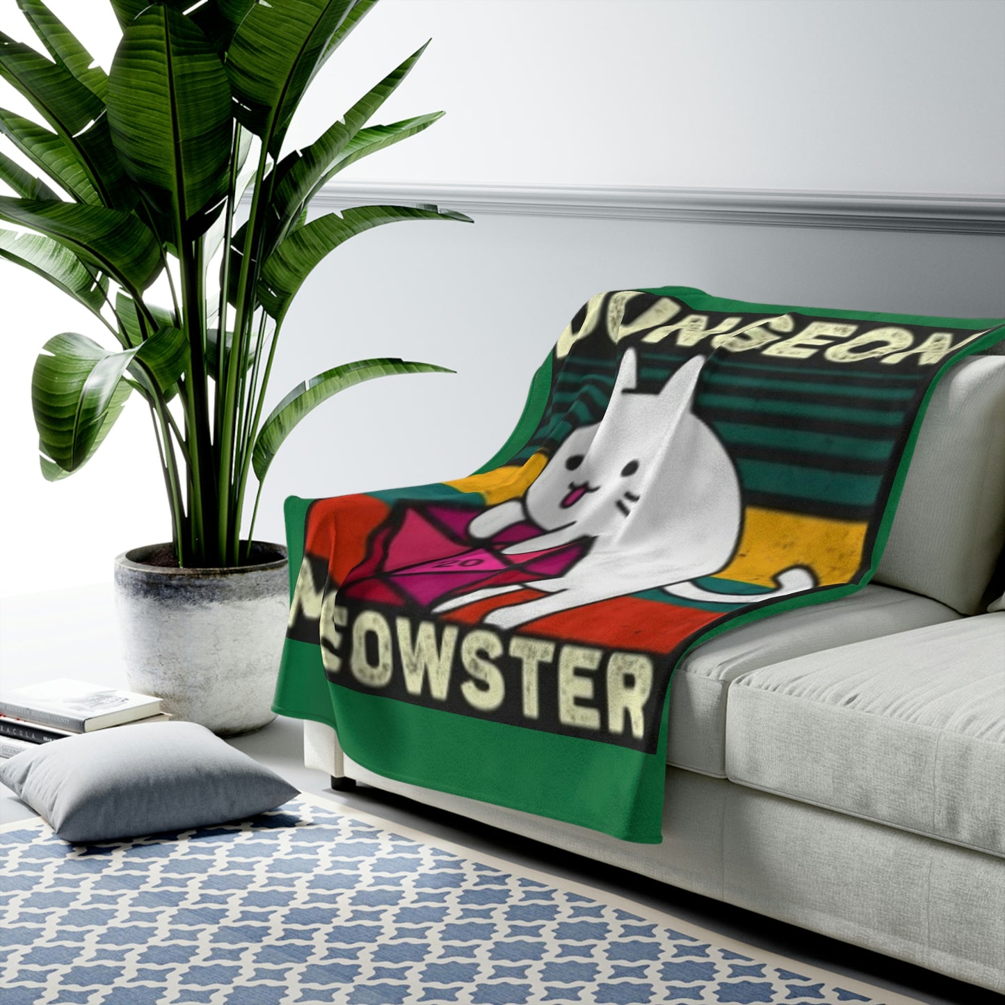 Dungeon Meowster Plush Blanket